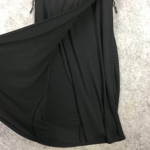 Narciso Rodriguez Dress XS Sequin Black Faux Wrap Cocktail Evening Party Satin - Picture 6 of 16